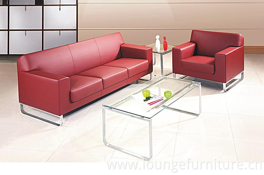 Factory Direct Office Leather Furniture Office Sofa Waiting Set Living Room Lounge Sofa